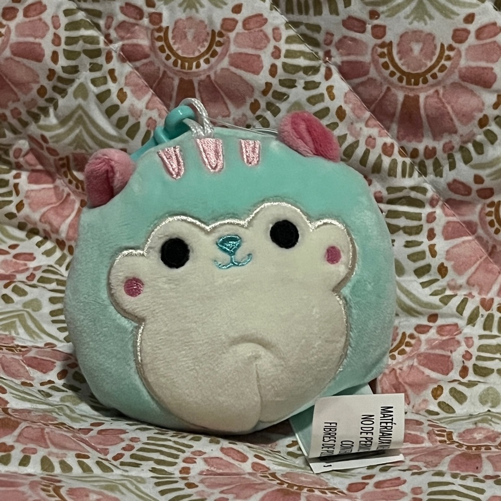 Serene Squishmallow Clip - Blue Squirrel Squishmallow Clip-on Plush